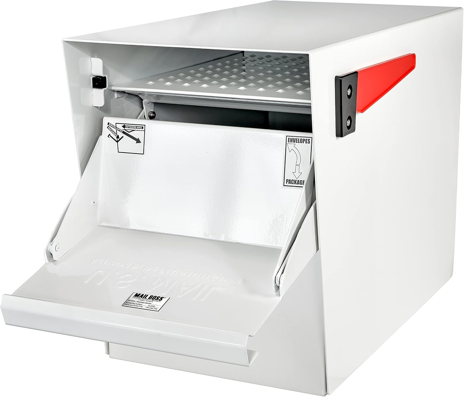 Mail Boss 7209 Package Master Curbside Locking Security Mailbox, Alpine White