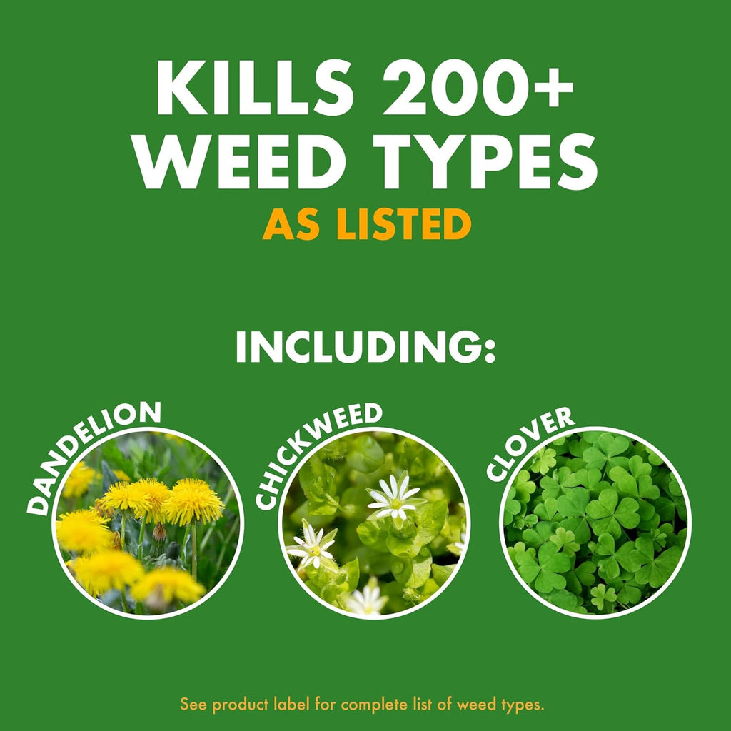 Spectracide Large Plot Weed Stop for Lawns Concentrate, 1 Gallon, Kills More Than 200 Types of Weeds as Listed, Pack of 4