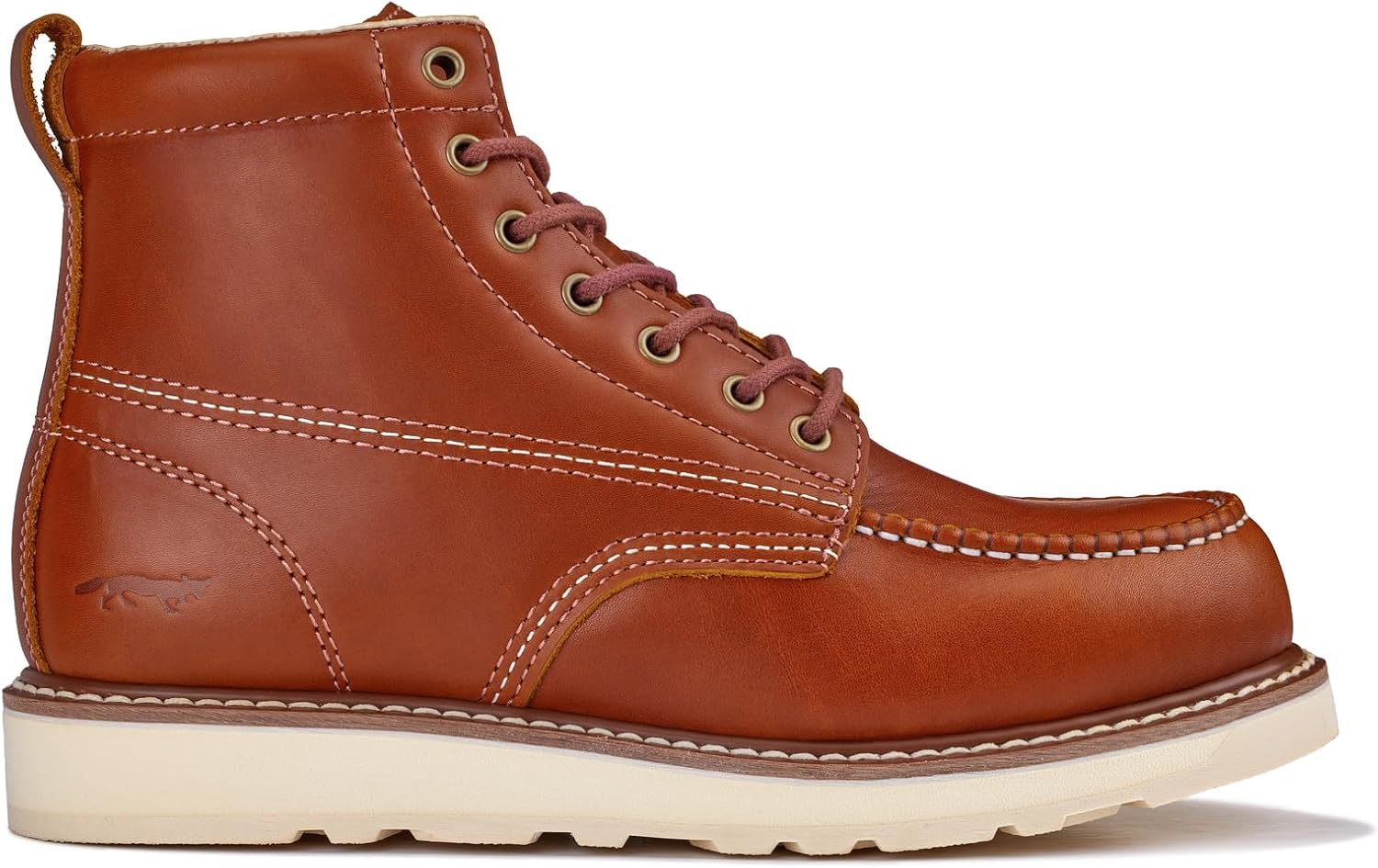 Golden Fox Work Boots 6' Men's Moc Toe Wedge Comfortable Boot for Construction