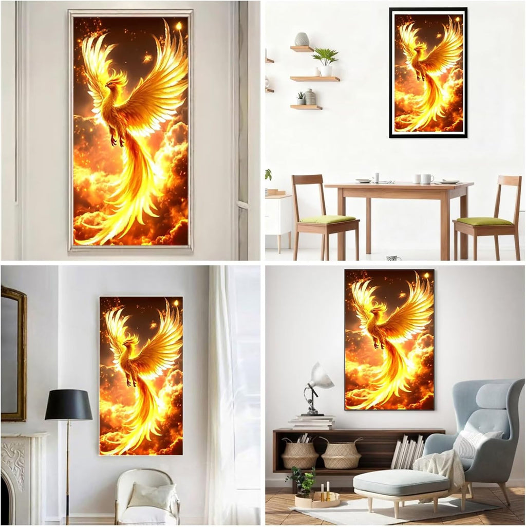 Diamond Art Kits for Adults Animal Diamond Painting Kits, 5D DIY Square Phoenix Full Drill Dimond Art Paintings Crystal Crafts for Adults for Gift Home Wall Decor, Large Size 40 x 80 Inch, Model912
