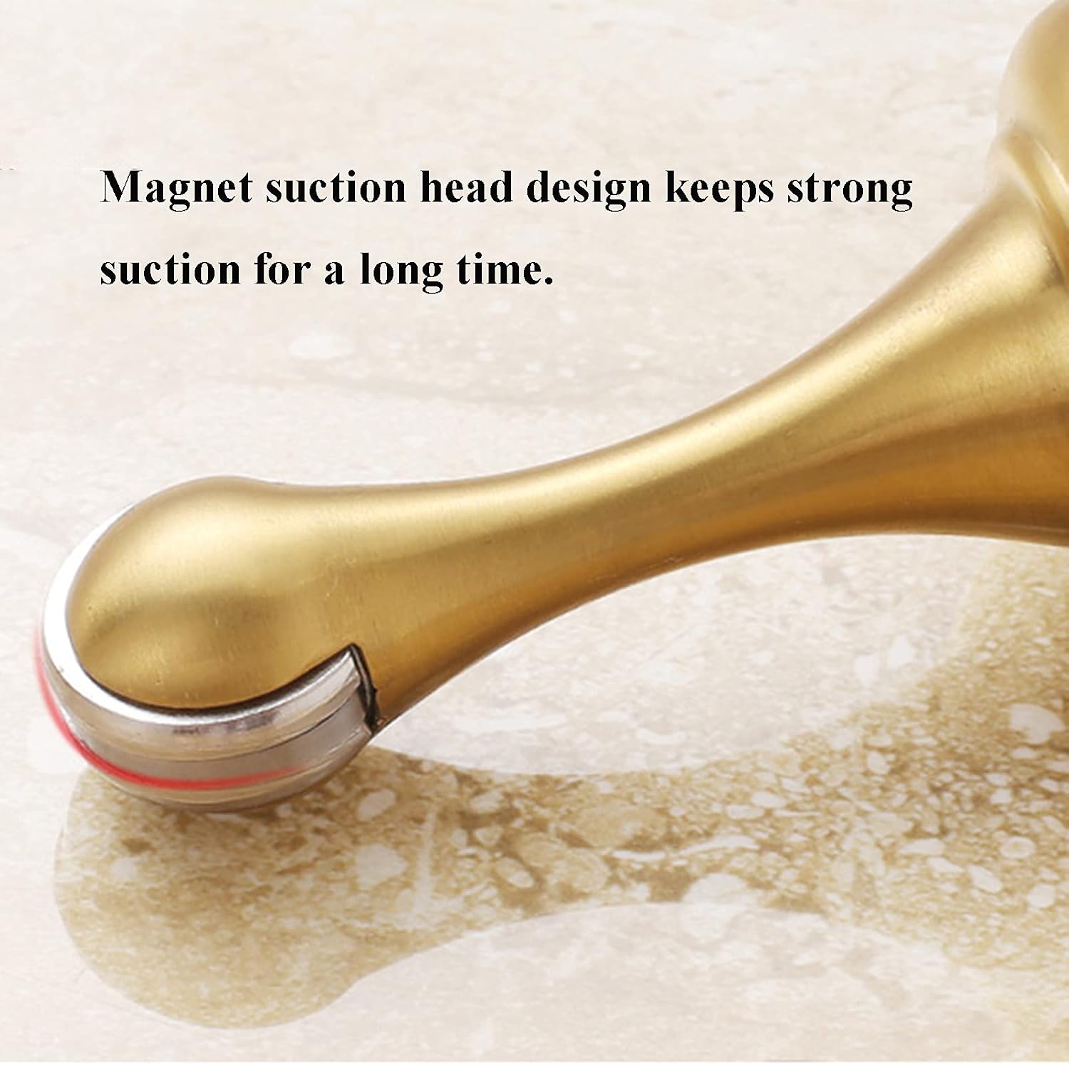 Door Stop Stopper Holder Magnetic,3 Pack White Brushed Nickel Catch Floor Wall Mount Stainless Steel for Office