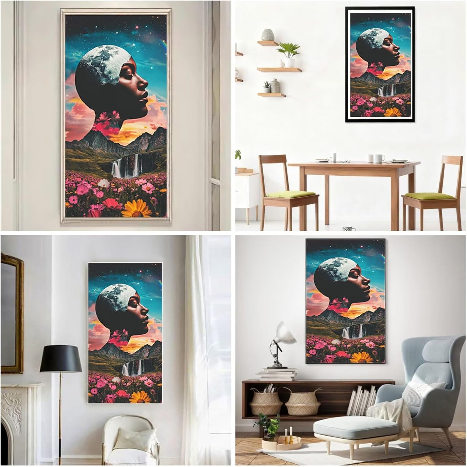 Diamond Art Kits for Adults Landscape Diamond Painting Kits, 5D DIY Round Planet Full Drill Dimond Art Paintings Crystal Crafts for Adults for Gift Home Wall Decor, Large Size 36 x 72 Inch, Model723