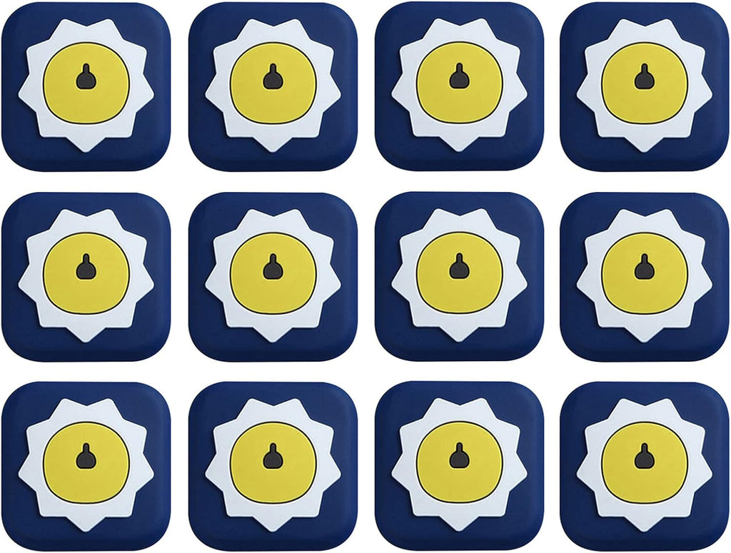 HEAGER Door Stop-Door Wedge Buffer,Blue Door Bumpers for Walls, Silicone Wall Door Stop for Wall, Cabinets, Doorknobs, Refrigerator, Shower, Clear Door Stopper Silencer(Size:12 pcs) (Size : 12 pcs)