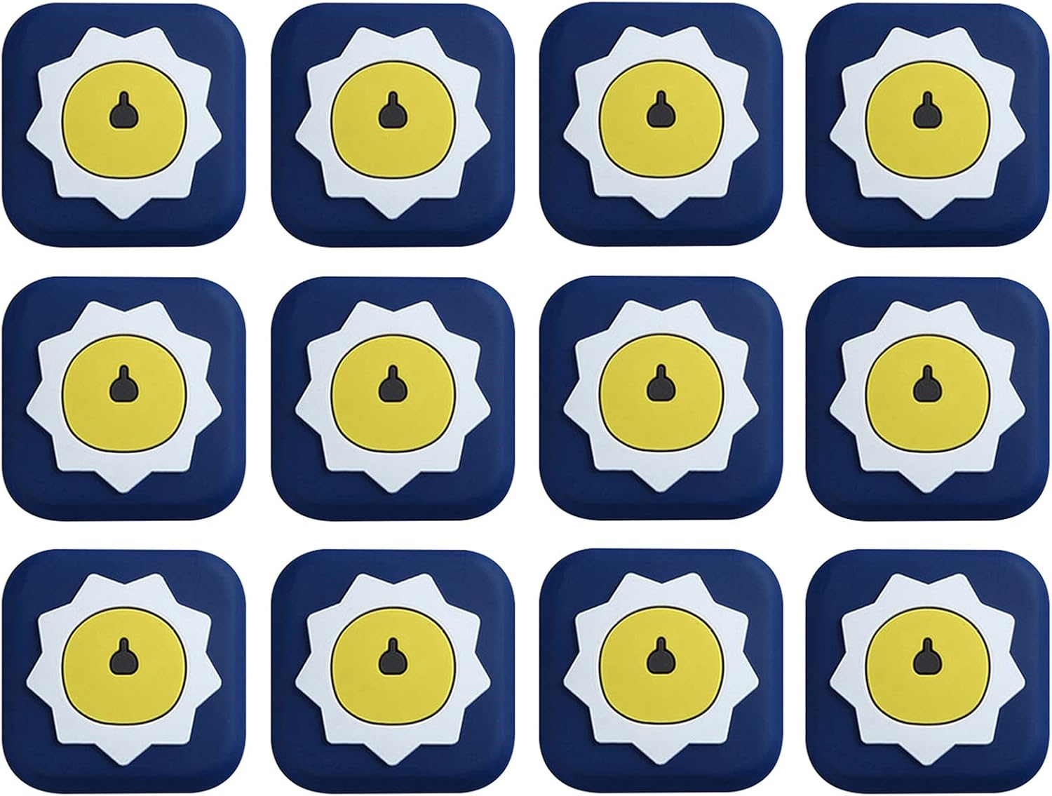 HEAGER Door Stop-Door Wedge Buffer,Blue Door Bumpers for Walls, Silicone Wall Door Stop for Wall, Cabinets, Doorknobs, Refrigerator, Shower, Clear Door Stopper Silencer(Size:12 pcs) (Size : 12 pcs)