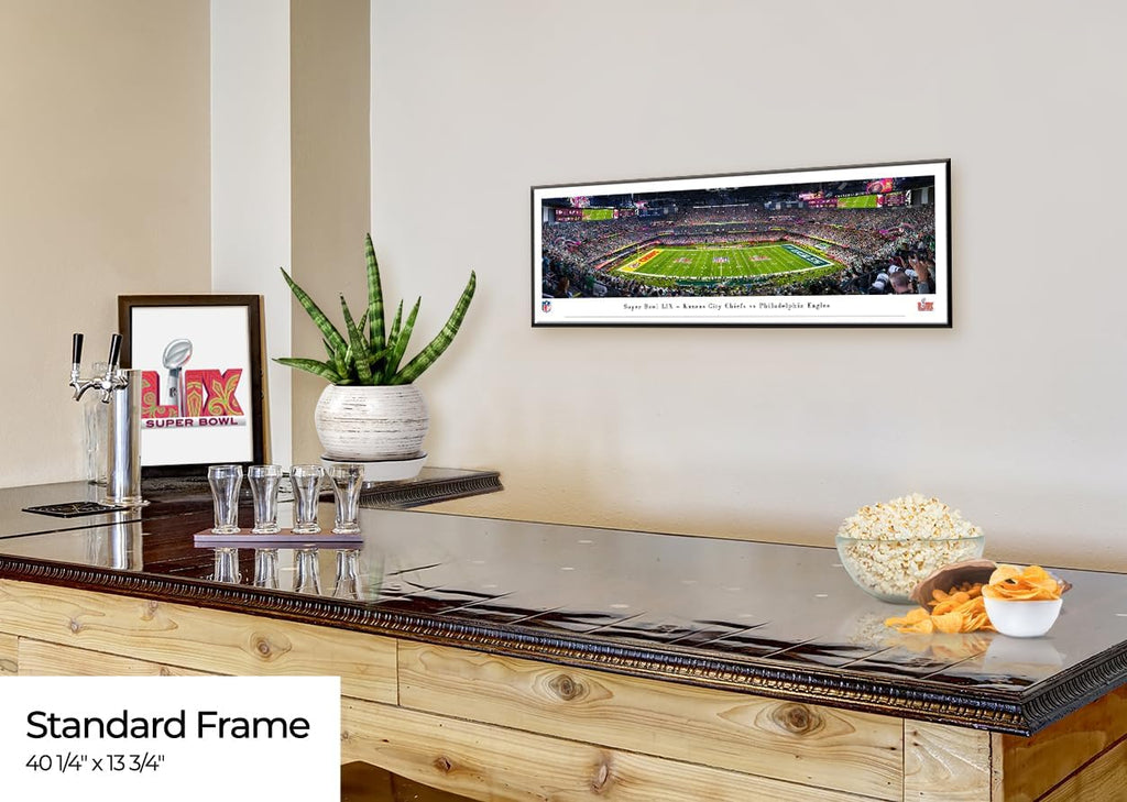 2025 Super Bowl Champions, Philadelphia Eagles - Standard Framed Print by Blakeway Panoramas (40.25'W x 13.75'H)
