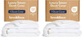 Brooklinen Luxury Sateen Duvet Cover - 100% Cotton, King/California King Size in White with Extra-Long Corner Ties and Button Closure - Best King/Cali King Duvet Covers (Pack of 2)