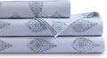 Tribeca Living Organic Cotton Queen Percale Sheets - 400 Thread Count, Extra Deep Pocket, Smooth, Crisp and Breathable, 4-Piece Bedding Set, Evelyn