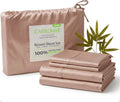 Cariloha Resort 4-Piece Sateen Sheet Set | Blush | Queen | Viscose Material | Allergy Resistant, Naturally Thermal-Regulating, Extra Soft Cooling Sheets for Hot Sleepers