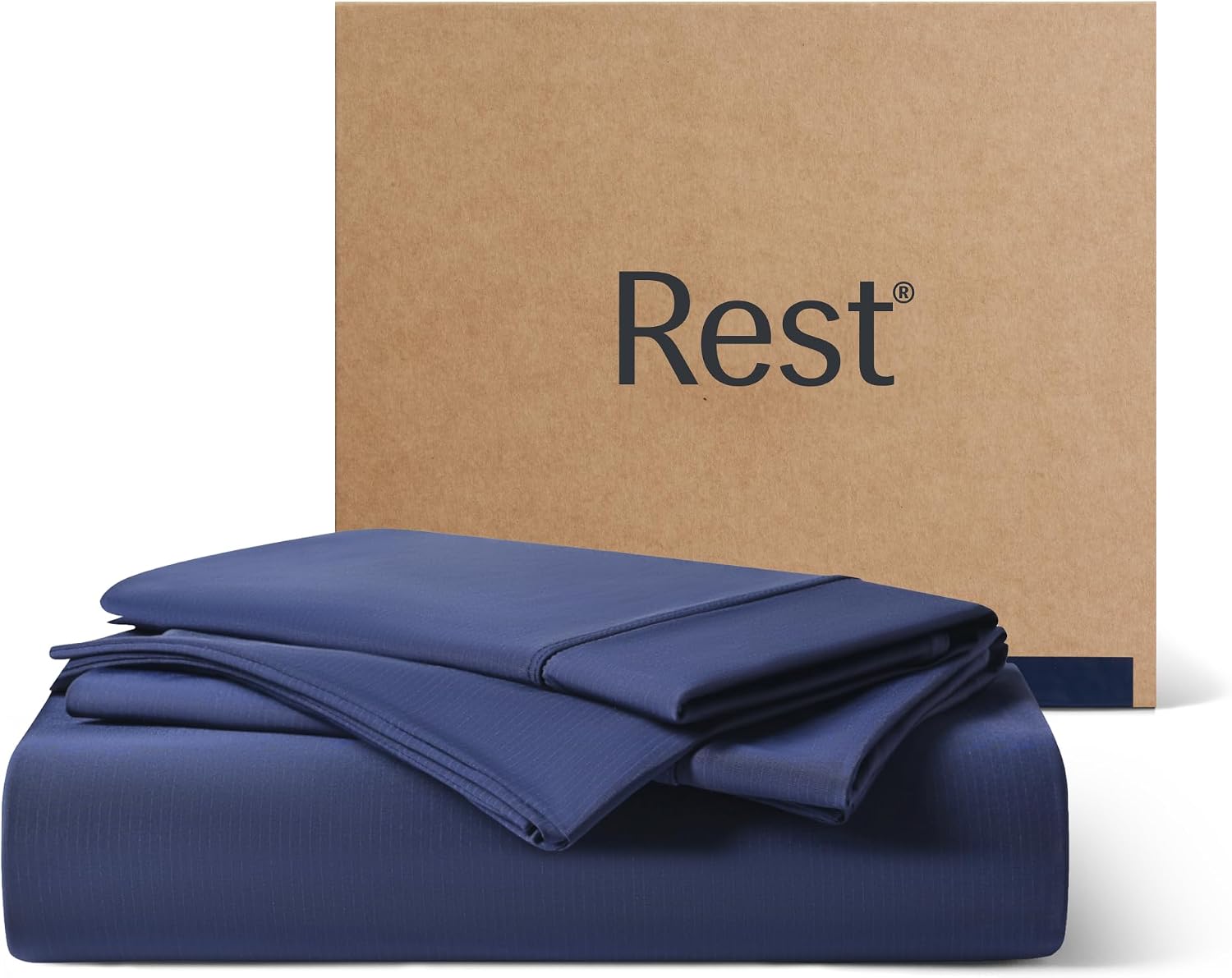 REST® Evercool®+ Starter Sheet Set, Full Size, Blue, Breathable Bed Sheet for Hot Sleeper and Night Sweats, with Pillowcases, Ionic+ Self-Cleaning Silver Yarn for Sensitive Skin, 3PCS No Flat Sheet