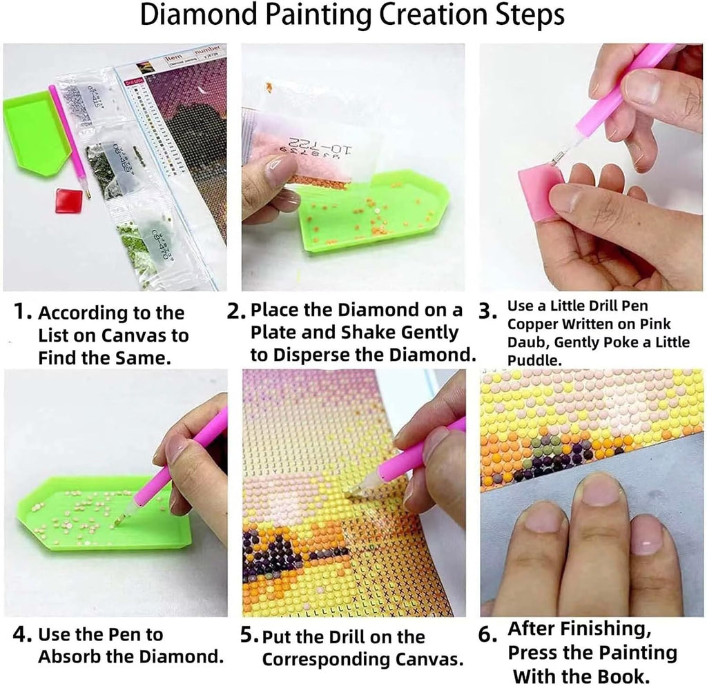 Diamond Art Farm Diamond Painting Tractor Dimond Art Painting for Adults, DIY 5D Crystal Gem Crafts Mosaic Kits for Adults Hobbies for Women Gifts, Home Wall Room Decor, 52x40inch -zjn2501157