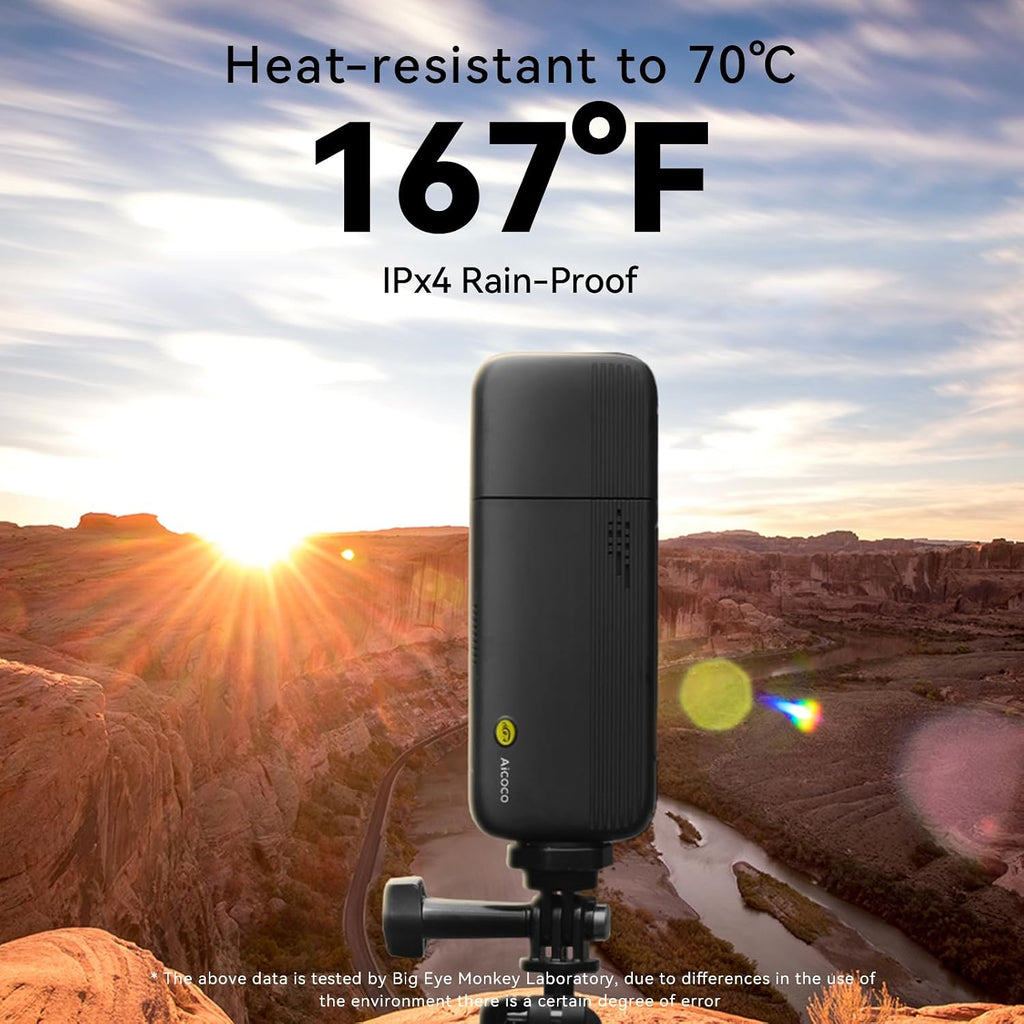 Outdoor Wireless 4K Live Streaming Camera, StreamCam for Live Streaming, HDR, 180° Rotating Lens, 240 Mins Battery, IPx4 Raining-Proof, Dual-Mic Stereo, 167℉ Heat-Resistant, 1/4'Thread Adapter