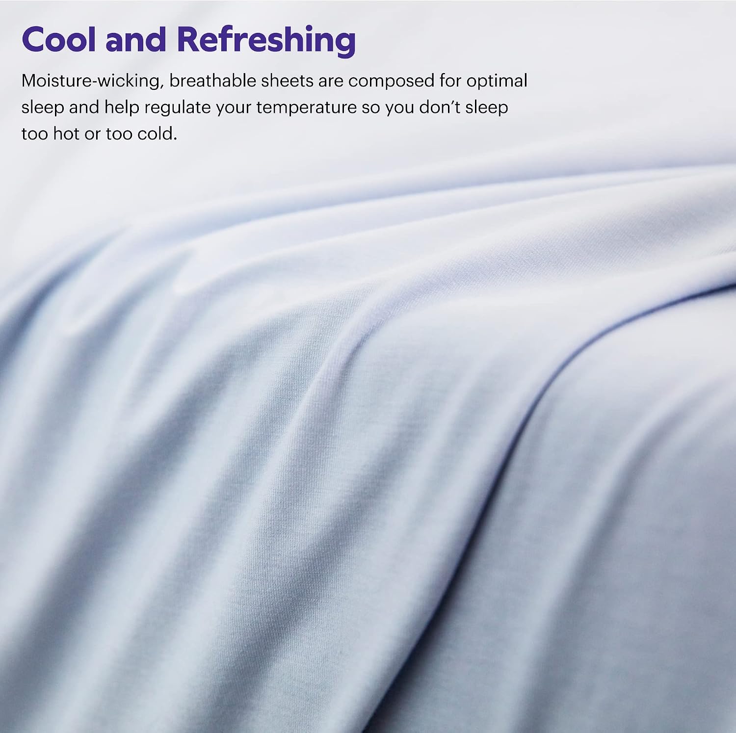 Purple SoftStretch Sheets, Queen Size, Rayon Blend, Moisture-Wicking, Deep Purple, Fits All Mattresses, Stretch for Adaptive Support (Pack of 2)