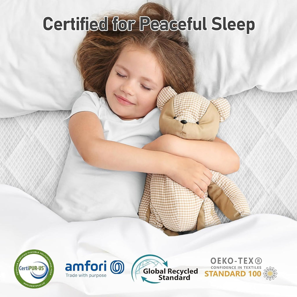 Extra Firm Mattress Topper Queen: 4 Inch High Density Foam Mattress Pad, Extra Support for Back Pain Bed Topper, Washable Breathable Anti-Slip Zipper Cover, CertiPUR-US Oeko-Tex Certified 80x60