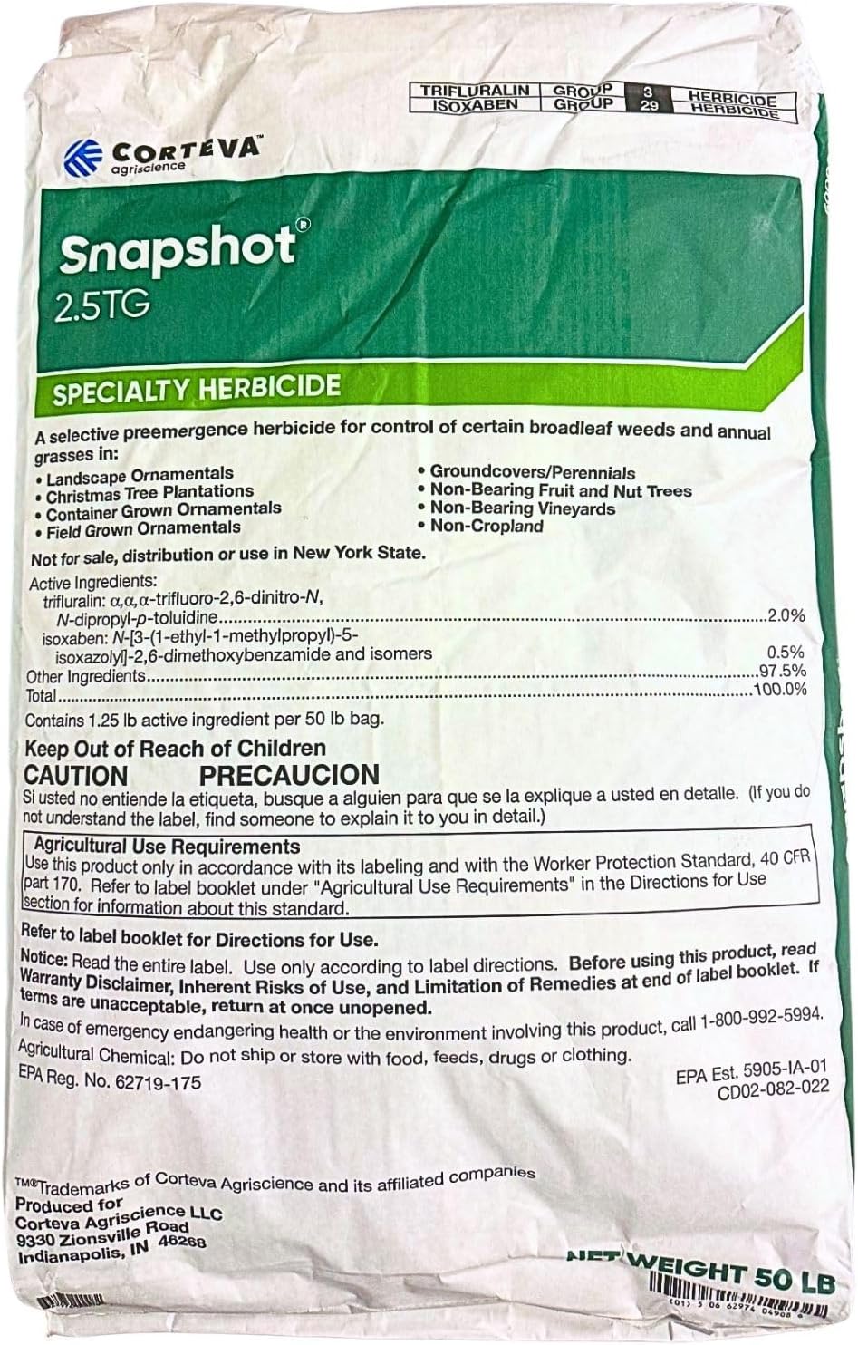 Dow Snapshot - 50 Pound bag - Mulch Bed Weed Inhibitor