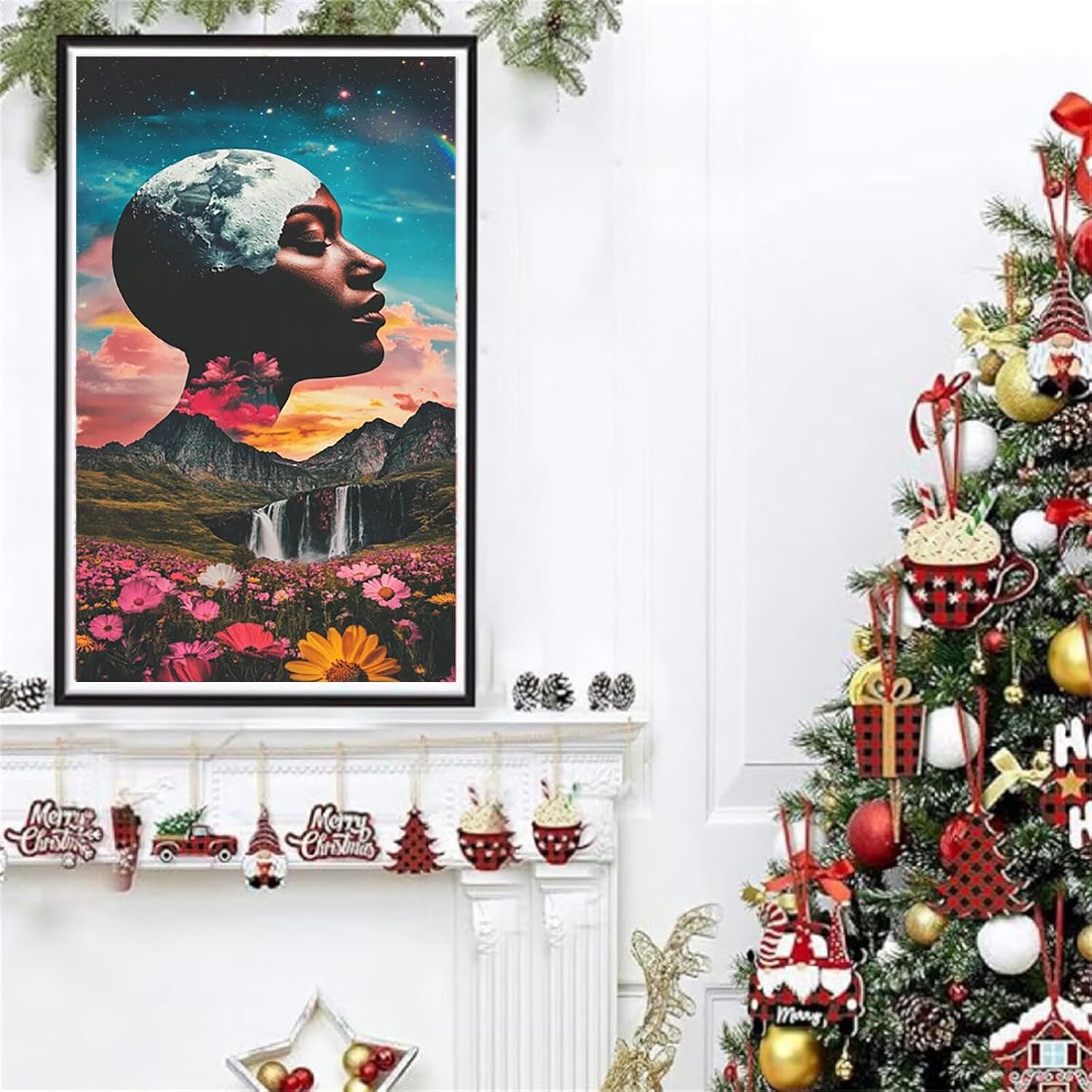 Diamond Art Kits for Adults Landscape Diamond Painting Kits, 5D DIY Round Planet Full Drill Dimond Art Paintings Crystal Crafts for Adults for Gift Home Wall Decor, Large Size 40 x 80 Inch, Model723