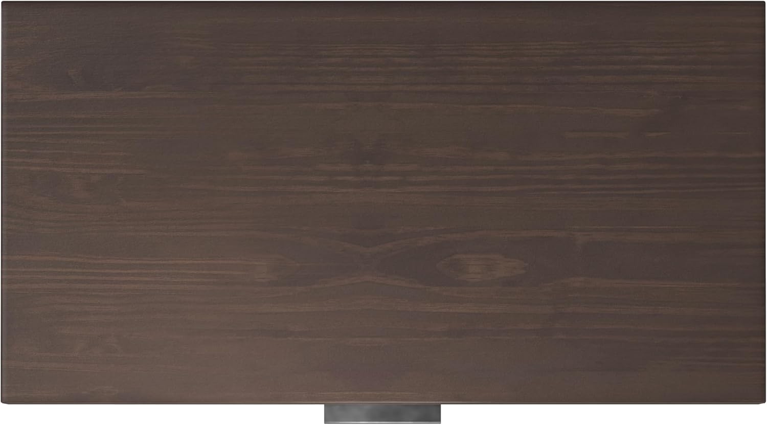 SIMPLIHOME Hollander Small Desk - 38 Inch Wide Solid Wood Writing Desk in Warm Walnut Brown, Contemporary Home Office Computer Table for Study or Compact Space with Flip-Down Keyboard Tray