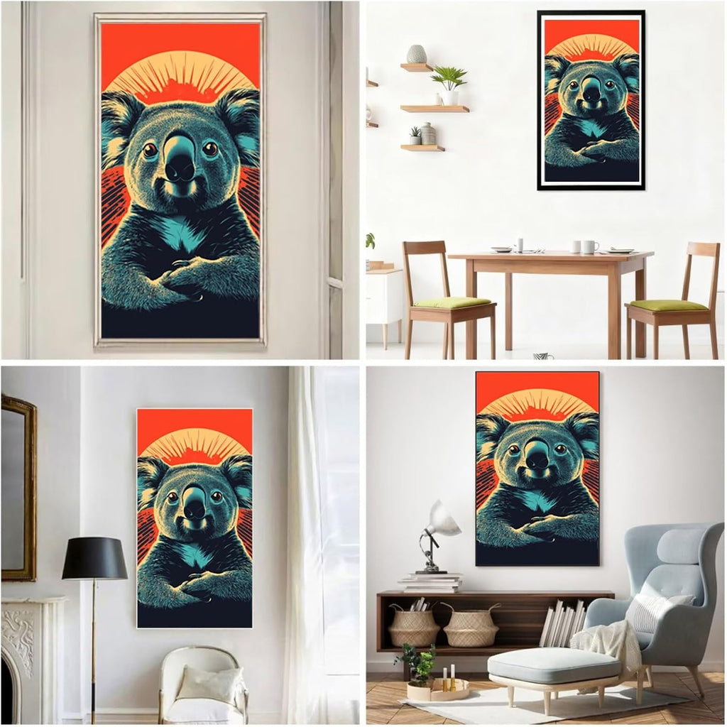 Diamond Art Kits for Adults Animal Diamond Painting Kits, 5D DIY Round Koala Full Drill Dimond Art Paintings Crystal Rhinestones Crafts for Adults for Home Wall Decor, Large Size 36 x 72 Inch,Model891