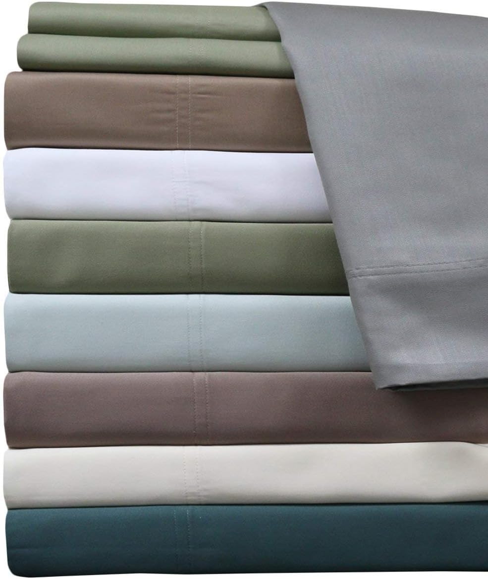 Royal Hotel Bedding ABRIPEDIC Sheets, Viscose from Bamboo, Sheet Set 600 Thread Count, Silky Soft Sheets, Viscose from Bamboo, Sheet Set, King, Taupe