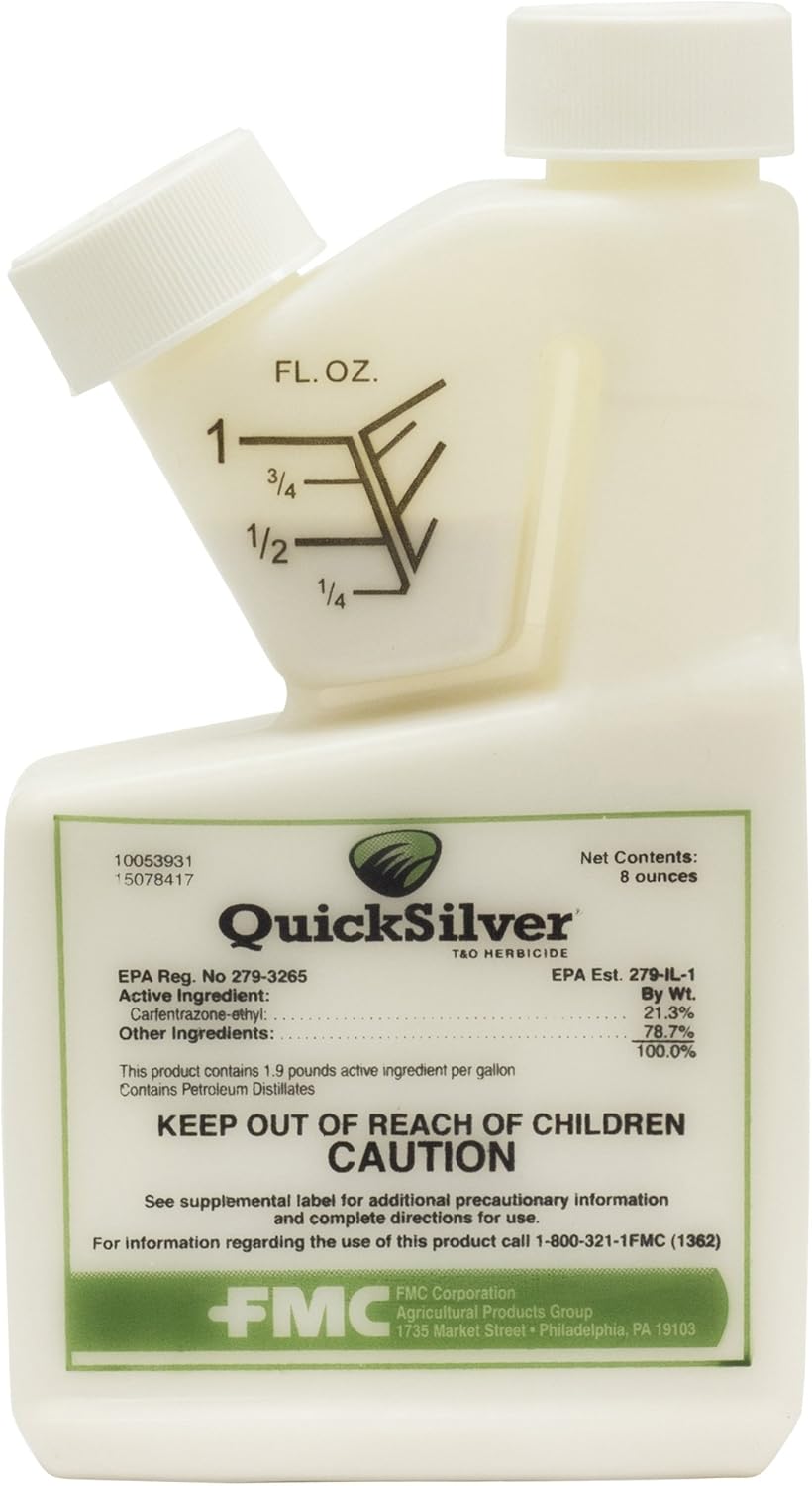 QuickSilver T&O Herbicide 8oz Carfentrazone-ethyl 21.3% Selective Weed Killer