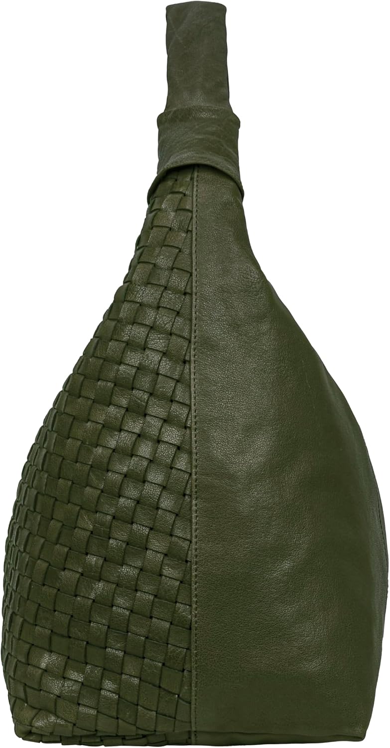 ANTONIO VALERIA Addison Braided Leather Tote Bag for Women