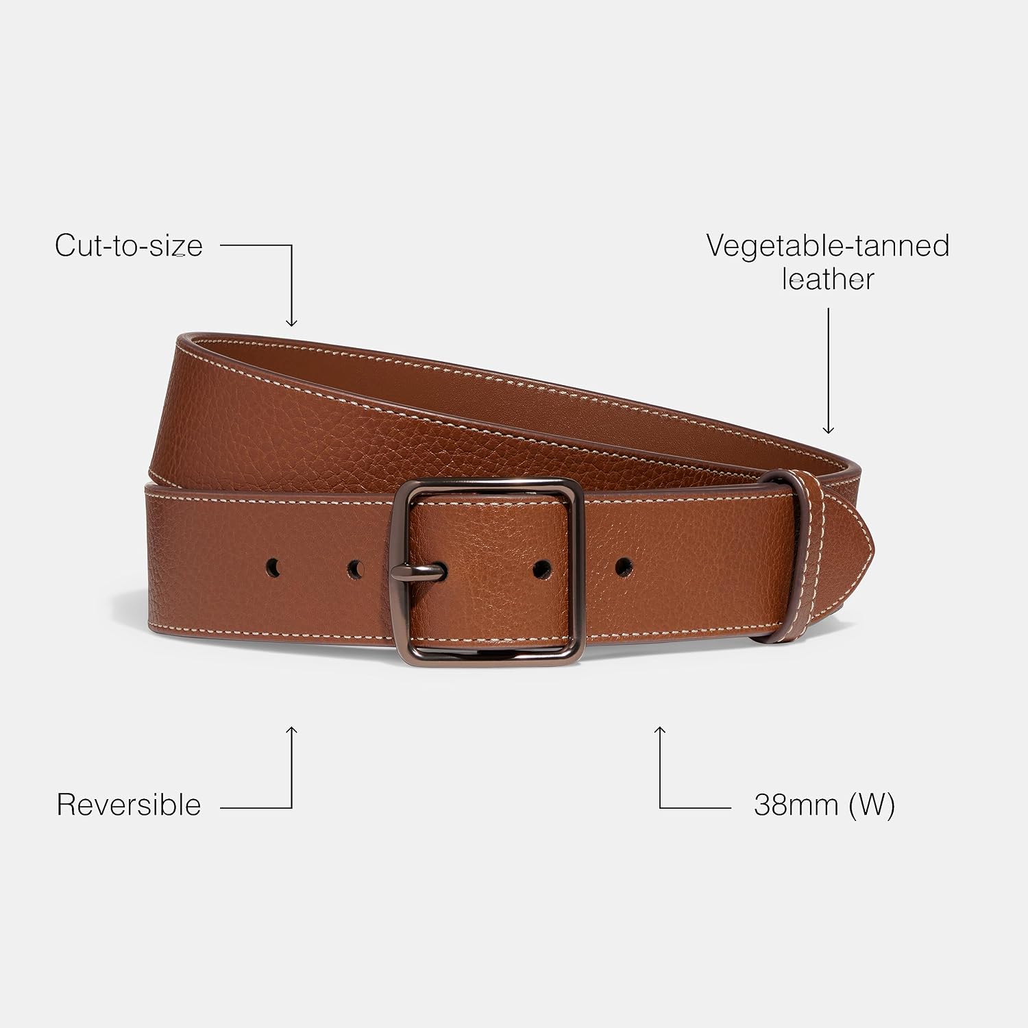 Coach Men's 38mm Harness Belt in Vegetable-tanned Leather