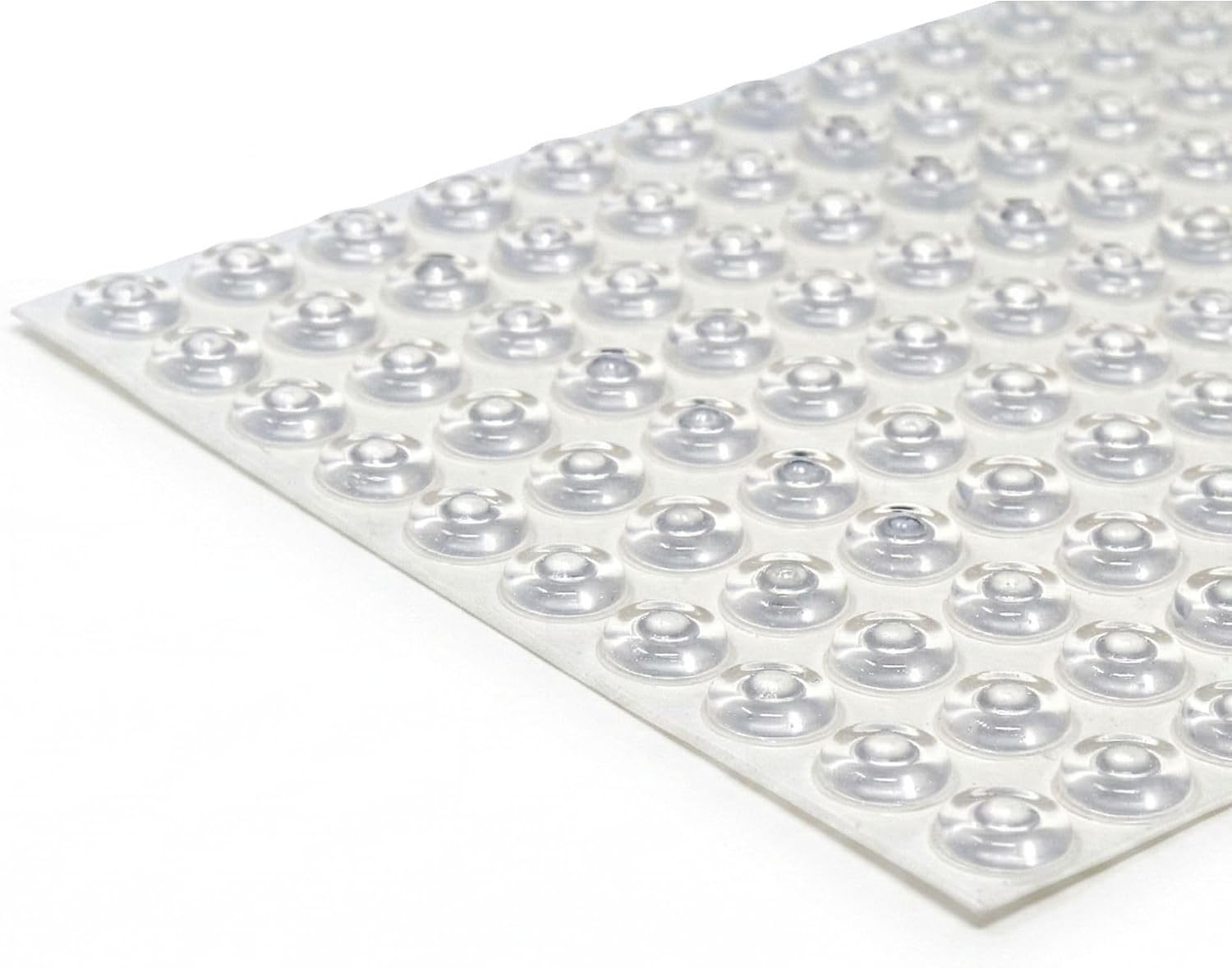 Bumper Specialties Self Adhesive Bumper Feet 0.50' x 0.20' (12.7mm x 5.1mm) Clear Pyramid Soft Polyurethane Pads for Cabinet Door Sound Dampening, 5,000 Pieces per Box, BS58SD