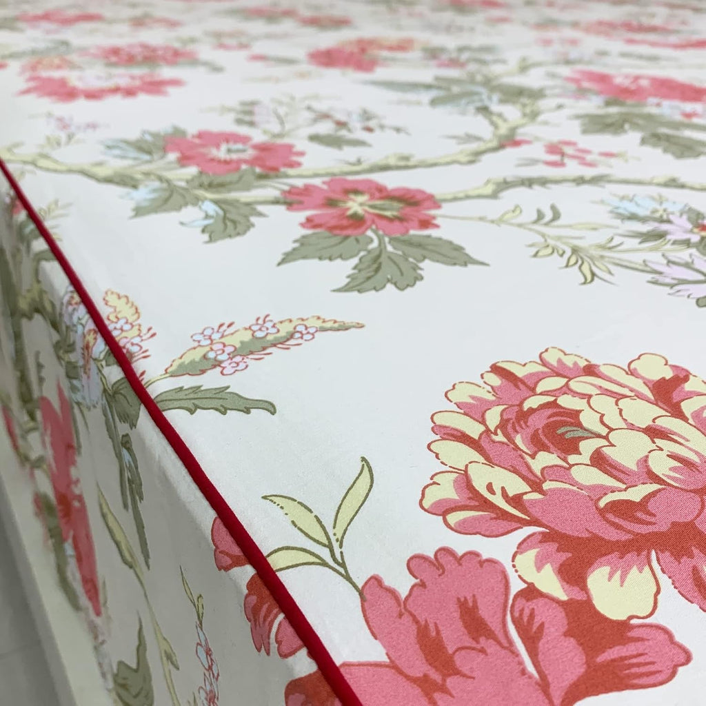 ABREEZE Floral Bedding Elegant Bed Sheets Set Luxury Bedding Collection Set 100% Egyptian Cotton Deep Pocket Fitted Sheet,4 Piece-California King Size