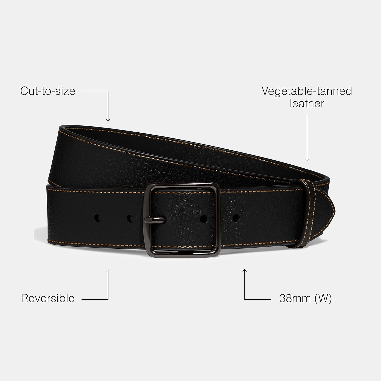 Coach Men's 38mm Harness Belt in Vegetable-tanned Leather
