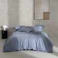 Calvin Klein - King Duvet Cover Set, Organic Cotton Sateen Bedding, Luxuriously Soft Home Decor, GOTS Certified (Organic Earth Dusk Blue, King)