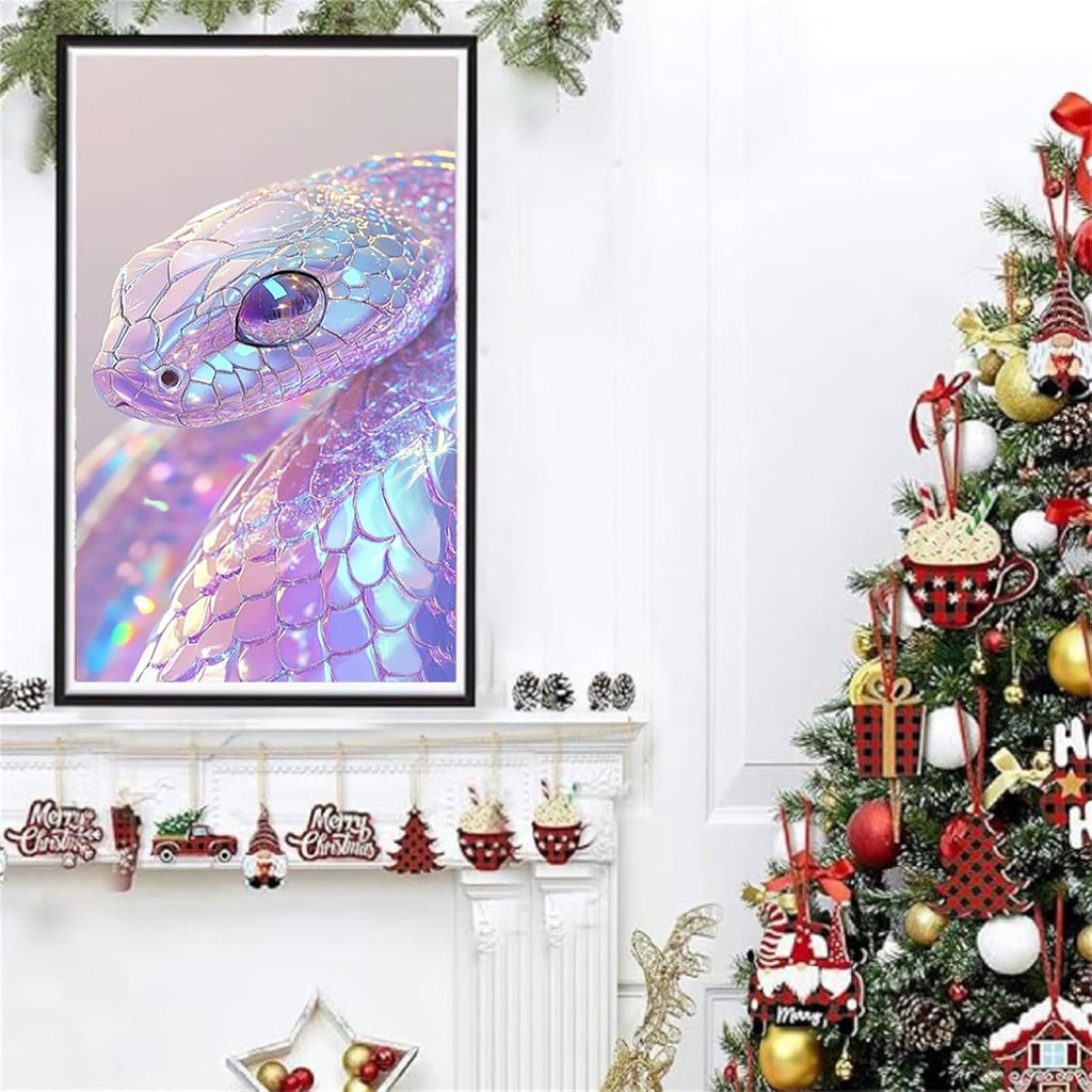 Diamond Art Kits for Adults Pink Diamond Painting Kits, 5D DIY Square Snake Full Drill Dimond Art Paintings Crystal Rhinestones Crafts for Adults for Home Wall Decor, Large Size 36 x 72 Inch, Model780