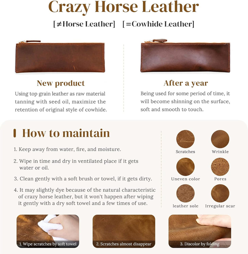 S-ZONE Vintage Genuine Leather Shoulder Bag Work Totes for Women Purse Handbag with Back Zipper Pocket Large