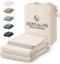Linden & Lain Luxury Queen Size Bed Sheet Set | Organic Ultra Soft Bed Sheets | Viscose Derived from Bamboo | Microfiber | 18' Deep Pocket with Upgraded Elastic | Best Cooling Technology | Ivory