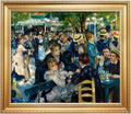 DECORARTS - Bal du Moulin de la Galette by Pierre -Auguste Renoir Art Reproduction. Solid Wooden Frame Matching with Giclee Prints Canvas Wall Art. Total Size: W 29' x H 25'