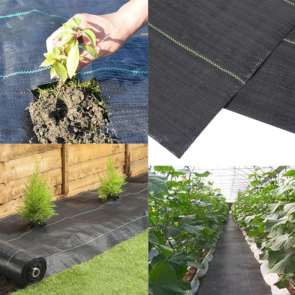 Petgrow Heavy Duty Weed Barrier Landscape Fabric for Outdoor Gardens, Non Woven Weed Blockr Fabric - Garden Landscaping Fabric Roll - Weed Control Fabric in Rolls(4FTx300FT)
