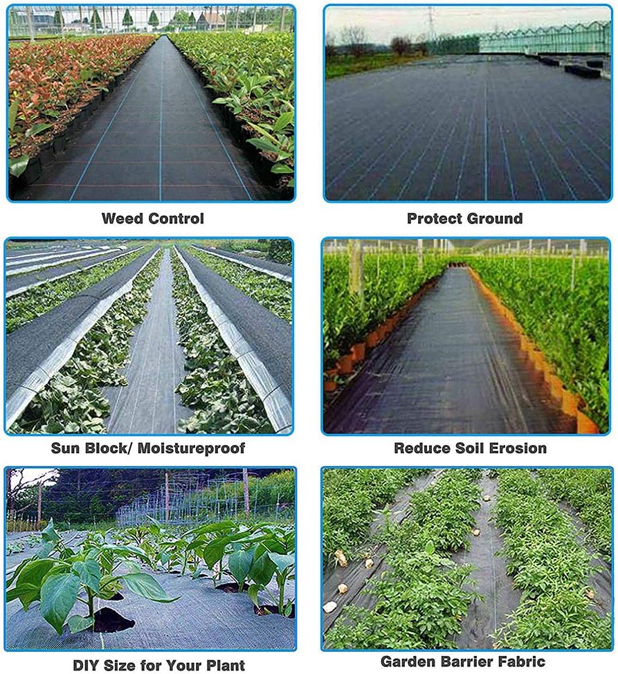 Petgrow Heavy Duty Weed Barrier Landscape Fabric for Outdoor Gardens, Non Woven Weed Blockr Fabric - Garden Landscaping Fabric Roll - Weed Control Fabric in Rolls(4FTx250FT)