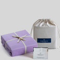 Fabdreams 100% Organic Cotton Percale Weave California King Size Sheet Set | 300 Thread Count | GOTS Certified | Long Staple Cotton | Cool Crisp Breathable | Fits Upto 17' Deep Pocket | Lilac