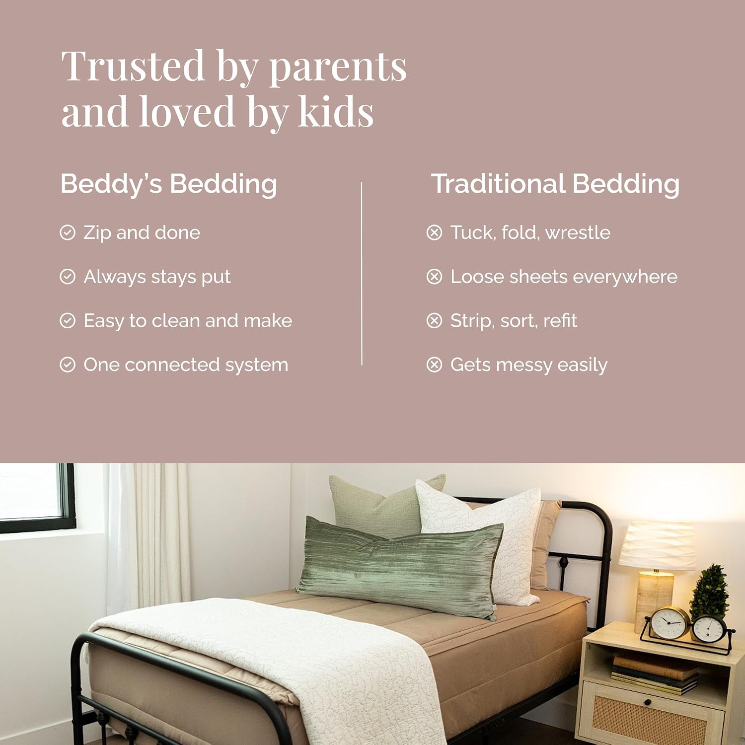 Beddy's All in One Bed in a Bag Zipper Bedding Set, Bottom Sheet, Cuddle Blanket, Comforter, Pillowcase(s) & Sham(s), Minky Interior Sheets with Comforter, Zip Bedding for Dorms, Bunks, Kids & Adults