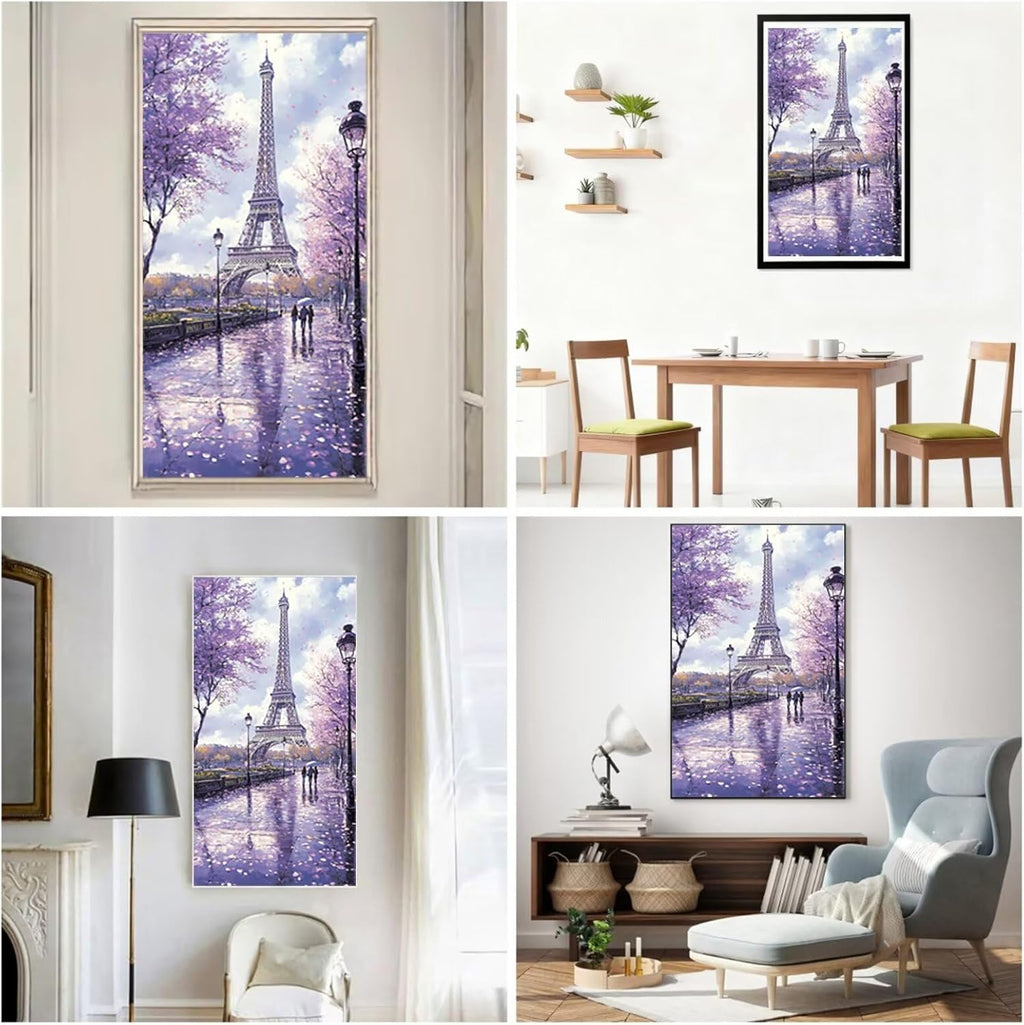 Diamond Art Kits for Adults Paris Diamond Painting Kits, 5D DIY Round Landscape Full Drill Dimond Art Paintings Crystal Crafts for Adults for Gift Home Wall Decor, Large Size 40 x 80 Inch, Model807