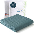YnM King Size Cooling Weighted Blanket for Adults (88x104 Inches, 20 Pounds, Sea Grass), Perfect for Hot Sleepers with Cooling Rayon/Glass Beads, Heavy Bed Blanket for Couple on Queen or King Bed
