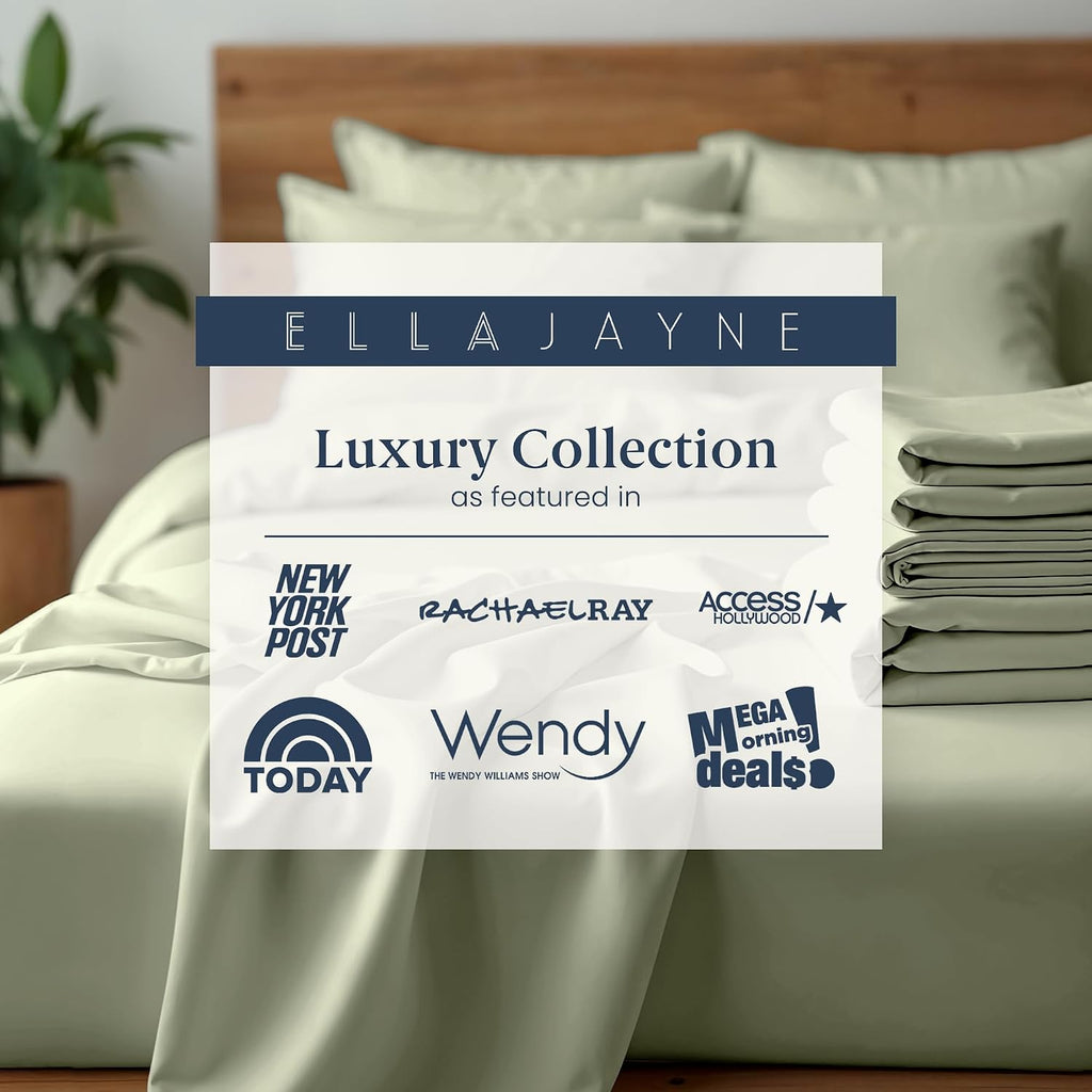 Ella Jayne Viscose Derived from Bamboo Sheets California King Size (4 Pieces) California King Size Ultra Soft & Luxuriously Cooling Eco-Friendly King Sheet Sets Deep Pockets 16 Inch (Sage)