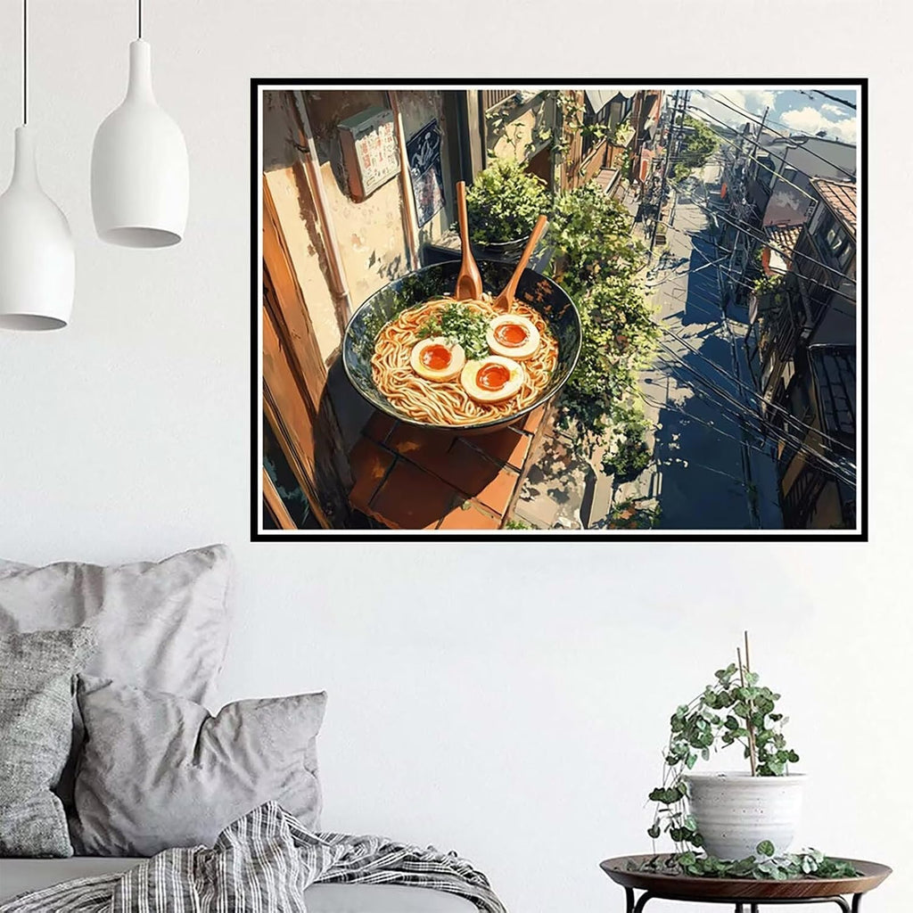 Hand-Pulled Noodle Diamond Art Kits for Adults, Abstract Diamond Painting Large 48'x36', Gem Art Crafts for Adults Mosaic Kits, Full Drill Round Dimond Dots Crystal Paintings, Home Decor -zjn250114L