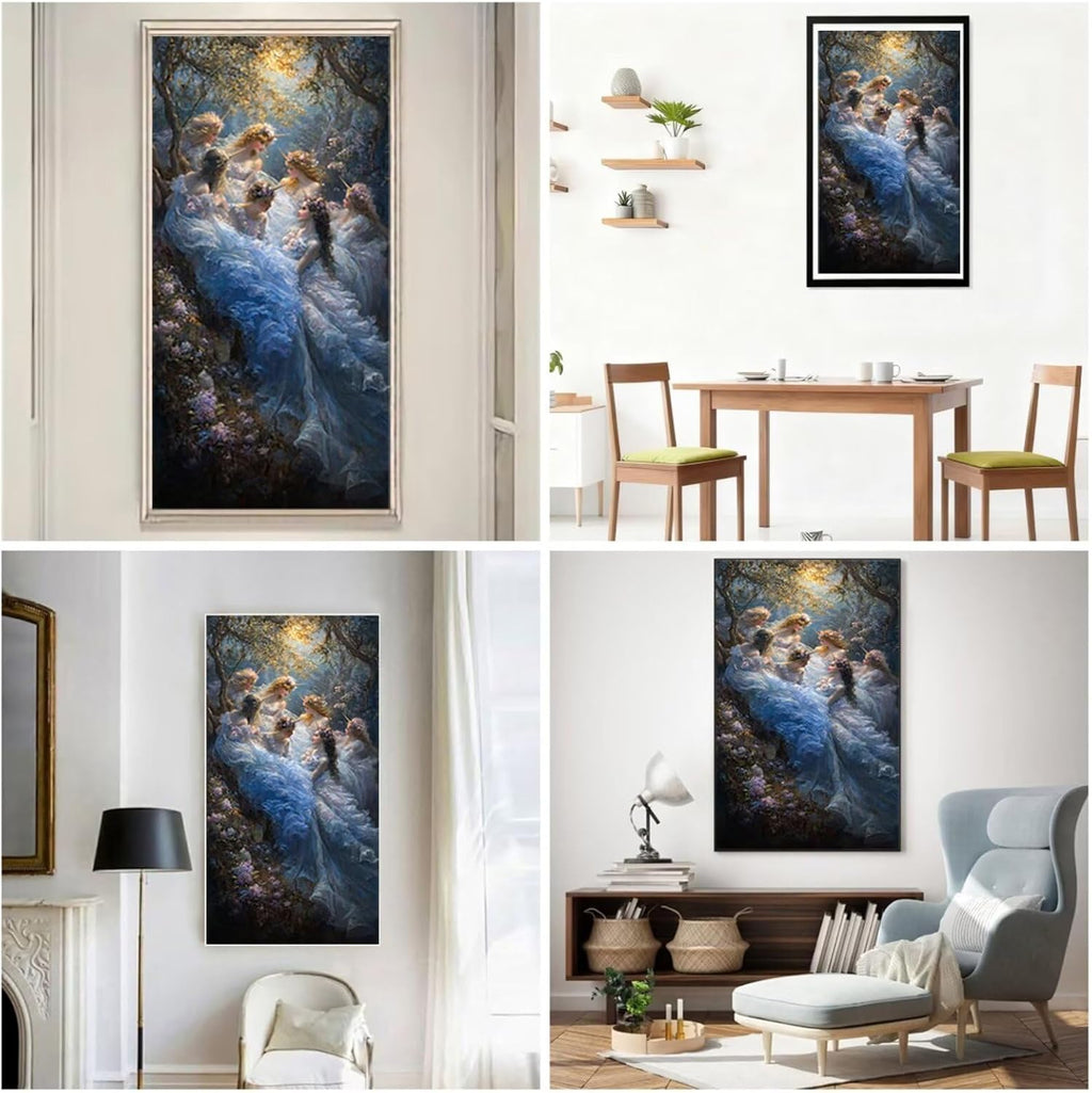 Diamond Art Kits for Adults Beauty Diamond Painting Kits, 5D DIY Round Forest Full Drill Dimond Art Paintings Rhinestones Crafts for Adults for Gift Home Wall Decor, Large Size 36 x 72 Inch, Model855