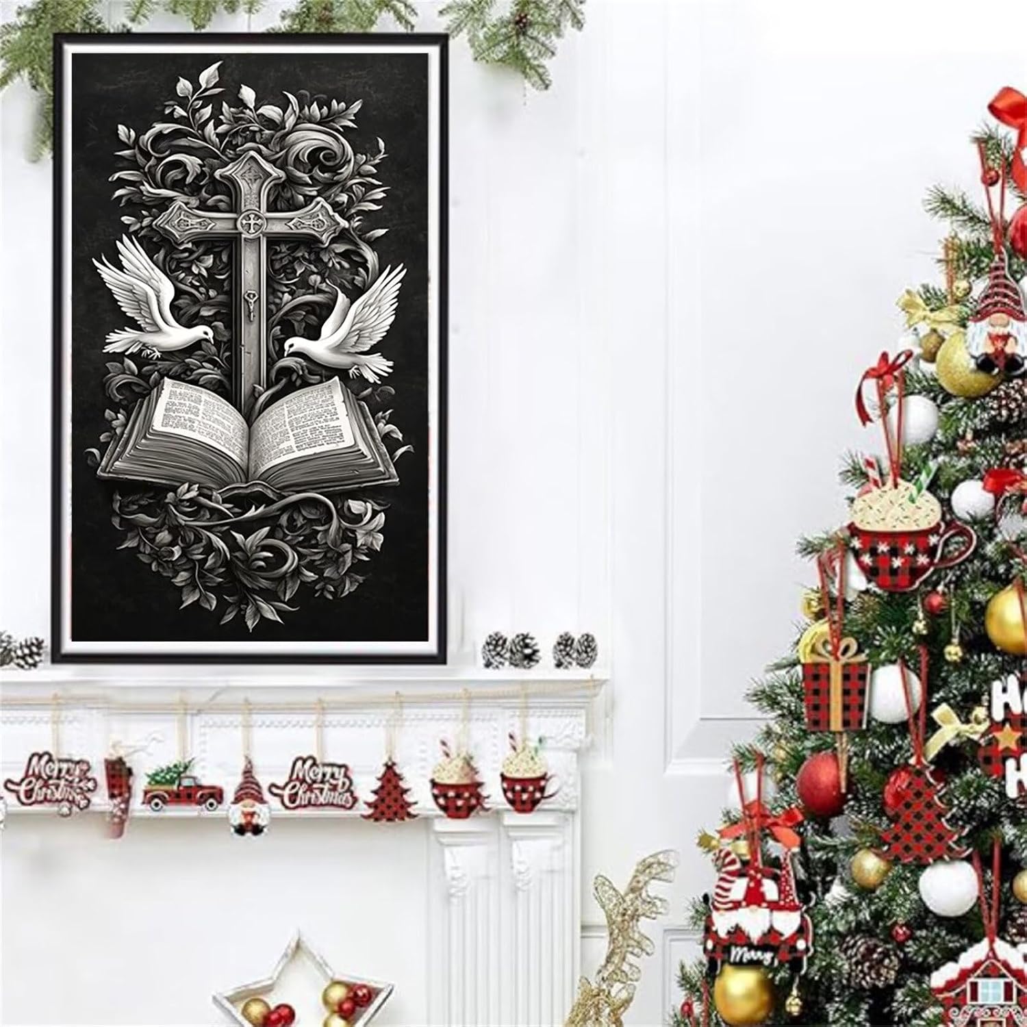 Diamond Art Kits for Adults Cross Diamond Painting Kits, 5D Round Bird Full Drill Dimond Art Paintings Crystal Rhinestones Crafts for Adults for Gift Home Wall Decor, Large Size 40 x 80 Inch, Model975