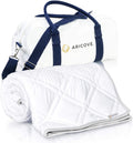 Aricove Cooling Weighted Blanket, 10 lbs, Twin Size for Adults, Luxury Heavy Blanket, Silky Soft Bamboo Viscose, 48x72 inches, Machine Washable, White