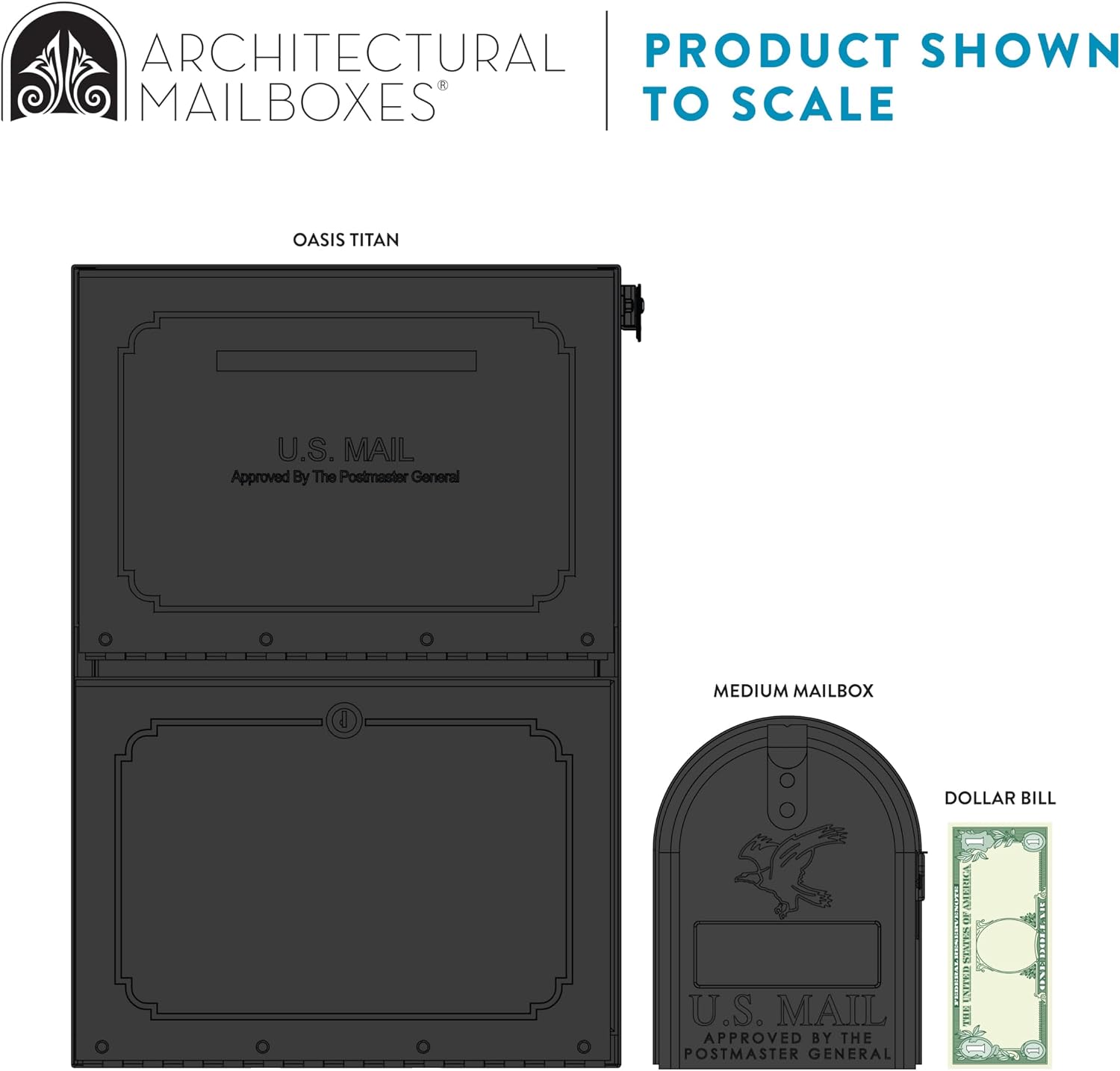 Architectural Mailboxes Oasis Mailbox, Black