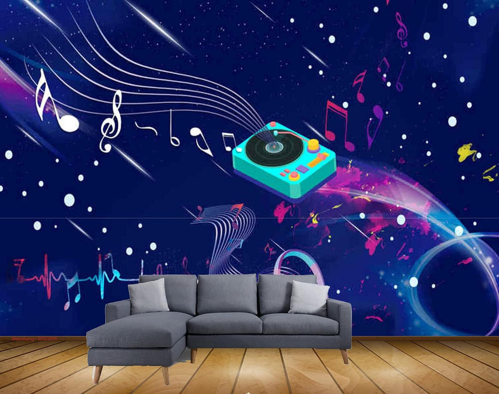 Exclusive BRZ2095 Beautiful Musical Theme Notes Instruments Collection HD 3D Wallpaper(243 cm x 213 cm)