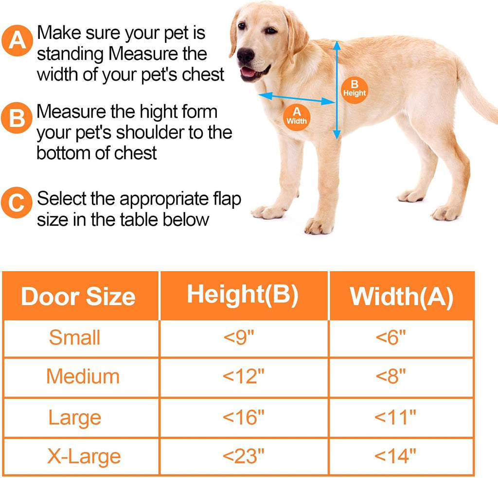 Ownpets Aluminum Extra Large Dog Door, Pet Door with Magnetic Flap and Lockable Sliding Panel, Heavy Duty Doggy Door for Dogs Up to 200lbs(Silver)