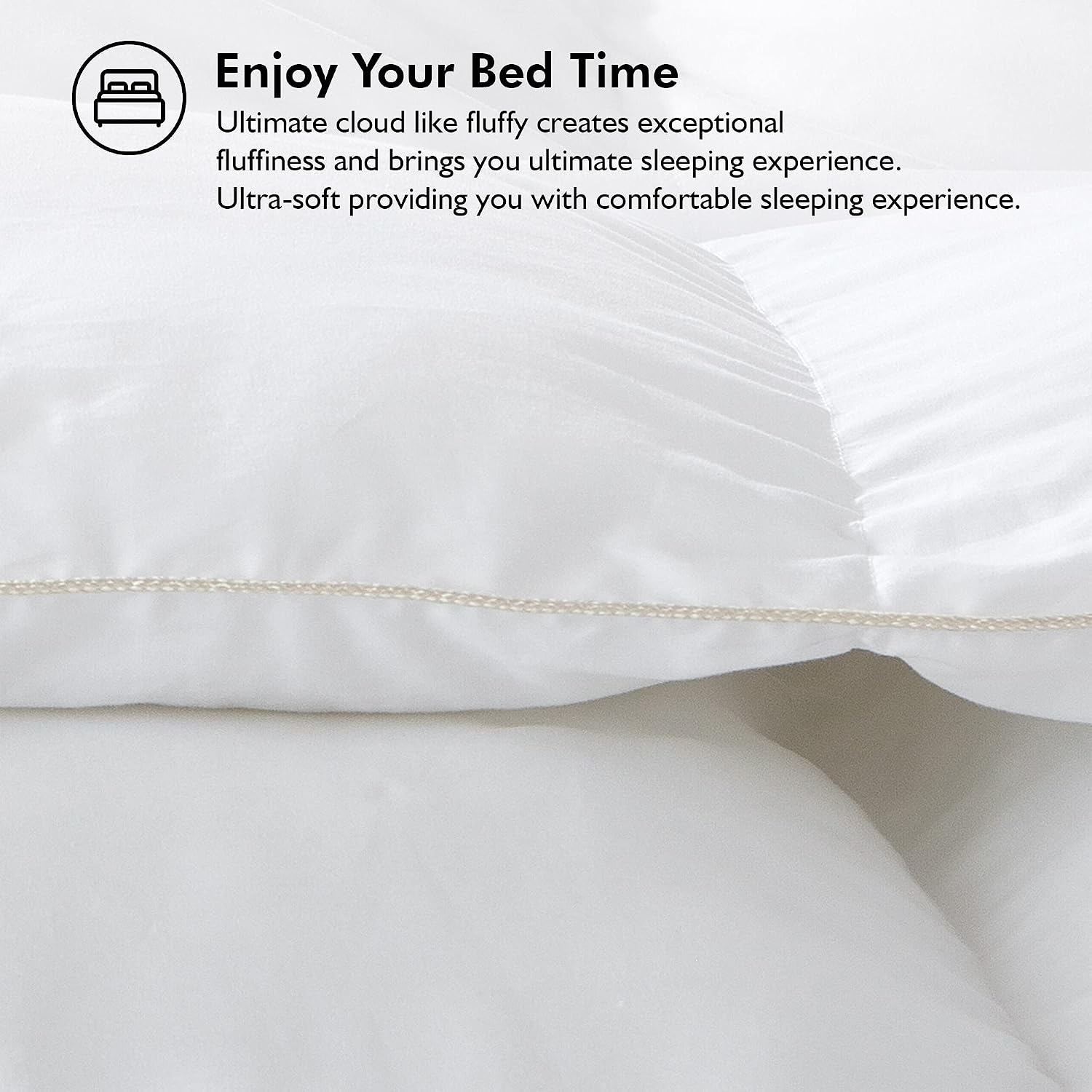 Luxurious Palatial King/Super King 120' x 98' Size Goose Down Fiber Waterfowl Feather Fiber Comforter Duvet, 100% Egyptian Cotton Cover, 80 oz. Fill Weight, Baffle Box Design, White Solid