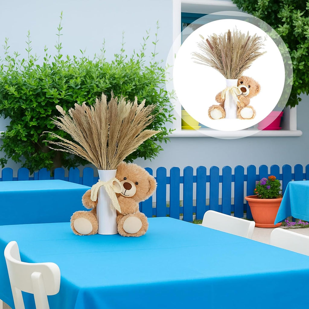 Canlierr 12 Sets 196 Pcs Baby Shower Table Centerpieces Decoration Baby Shower Table Decor with Bear Stuffed Vase Dried Pampas for Boho Wedding Gender Reveal Party Decoration(Ceramics,Boho)