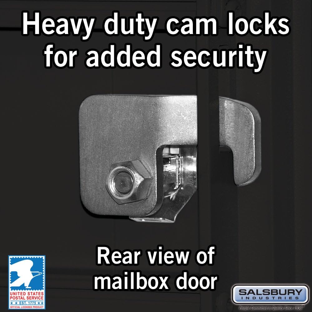 Salsbury Industries 3308BLK-U 8 A Size Doors, United States Postal Access Type I Cluster Box Unit, Black